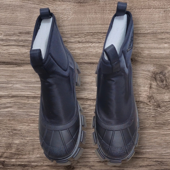 DS Prada Monolith Re-Nylon Ankle Boots - Black - Size 41 - 1T933M - Authentic - Picture 4 of 6